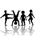 Children silhouettes vector image