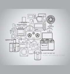 Home appliance icons vector image
