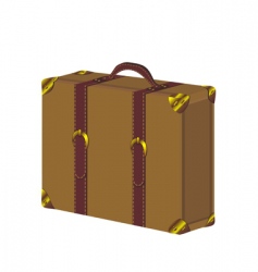 Vintage suitcase Vintage suitcase vector image