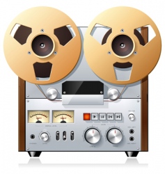 Vintage tape recorder vector image
