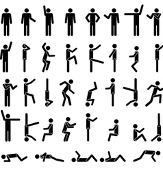 People in different poses People in different poses vector image