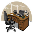 Office work place vector image