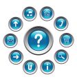 Glossy buttons with symbols vector image
