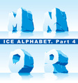 Ice alpfabet part 4 vector image