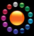 Color buttons vector image