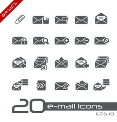 Email Icons Basics vector image