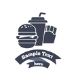 Fast food emblem vector image