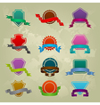 Collection of different ribbon icons vector image