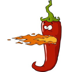 Fiery pepper vector image