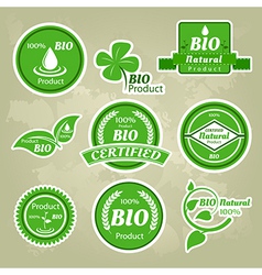Collection of eco and bio labels badges and icons vector image
