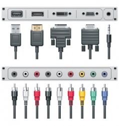 Vector video and audio connect vector image