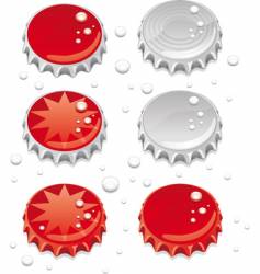 Bottle caps vector image