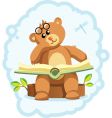 Teddy bear book vector image