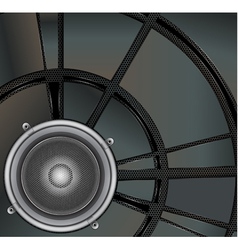 Loud Speaker on a metallic background vector image