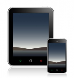 Tablet computer mobile phone vector image