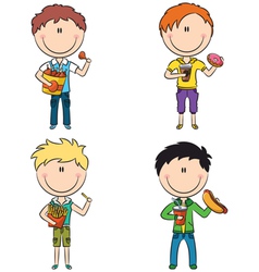 Fast Food Boys vector image