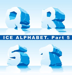 Ice alpfabet Part 5 vector image