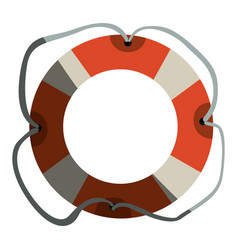 Colorful flotation hoop with tether and half Colorful flotation hoop with tether and half vector image