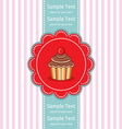 Cute cupcake gift card vector image