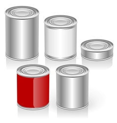 Tincan set vector image