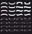 Ribbon banners on chalkboard set vector image