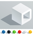 Cube styled monospace characters vector image