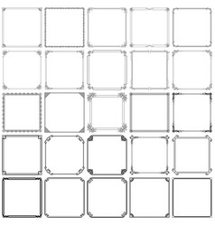 Fifty rectangle frames set 3 Royalty Free Vector Image