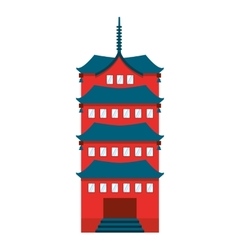 building temple japanese icon vector image