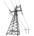 Power lines and electric pylons vector image