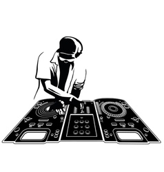 Disk jockey vector image