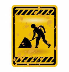 Men at work sign Men at work sign vector image