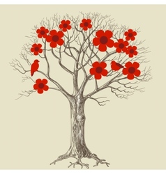 Tree in bloom vector image