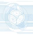 Cube background vector image