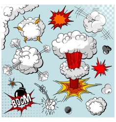 Comic book elements vector image