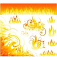 Fire flames symbol vector image