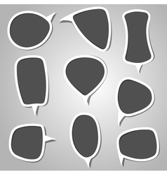 Gray Color Calligraphic Speech Bubbles vector image