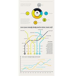 Elements of Infographics with buttons and menus vector image