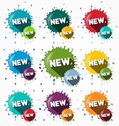 New Icons Set - Blots - Splashes Symbols vector image