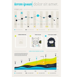 Elements of Infographics with buttons and menus vector image
