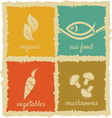 Set of Vintage Food Labels vector image