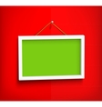 White frame on the wall vector image