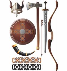 Viking set vector image