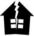 Broken house vector image