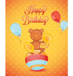 Birthday card monkey vector image