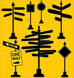 Blank directional sign vector image