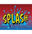 Comic book splash vector image