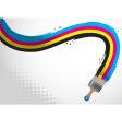 Brush draws a CMYK line vector image