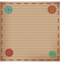 Scrapbooking Vintage cardboard card buttons Scrapbooking Vintage cardboard card buttons vector image