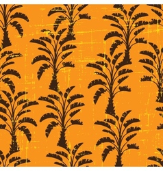 Seamless pattern of palm trees vector image