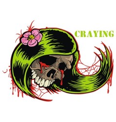 Crying skull Crying skull vector image